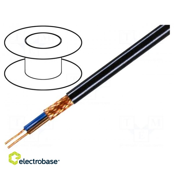 Wire | 2x0,75mm2 | braid made of copper wires | PVC FirestoP® | 49V