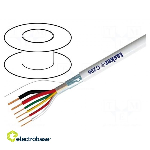 Wire | 4x0,22mm2 + 2x0,50mm2 | Al-PET foil | PVC FirestoP® | white