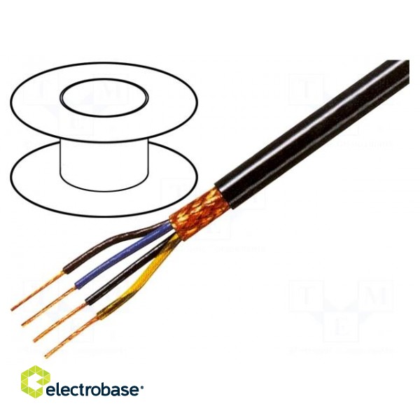 Wire | 4x0,25mm2 | braid made of copper wires | PVC FirestoP® | 49V