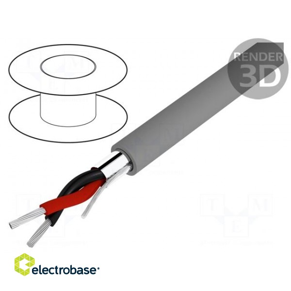 Wire | Alpha Essential C&C | 2x22AWG | shielded,Al-PET foil | PVC