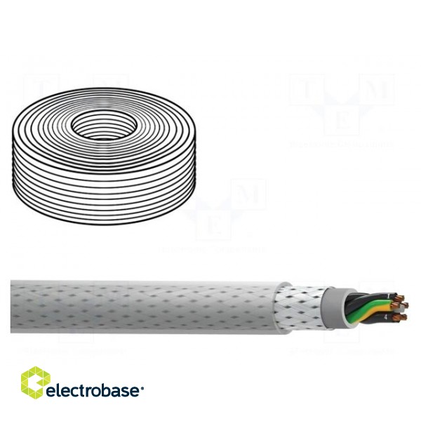 Wire | MACHFLEX 350CY | 3G0,75mm2 | tinned copper braid | PVC | 50m