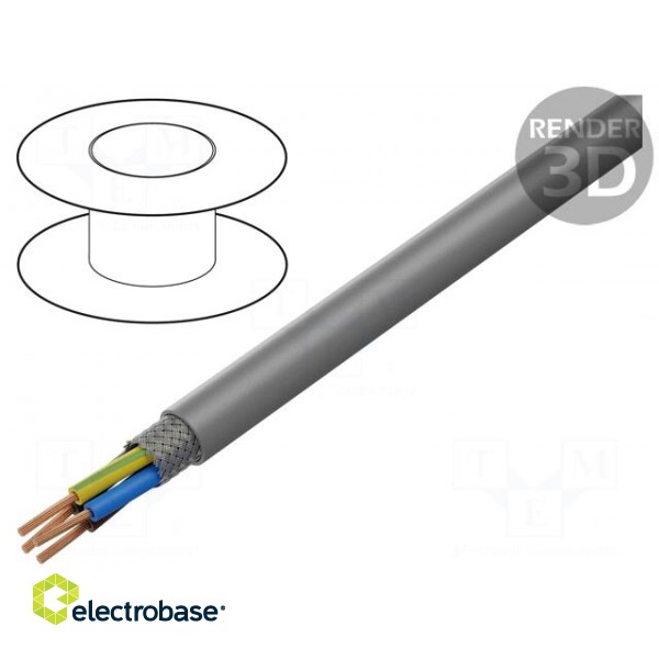 Wire | H05VVC4V5-K,ÖLFLEX® 150CY | 4G1.5mm2 | PVC | grey | 300V,500V