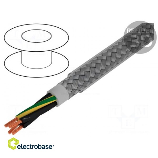Wire | Pro-Met | 4G1,5mm2 | tinned copper braid | PVC | transparent