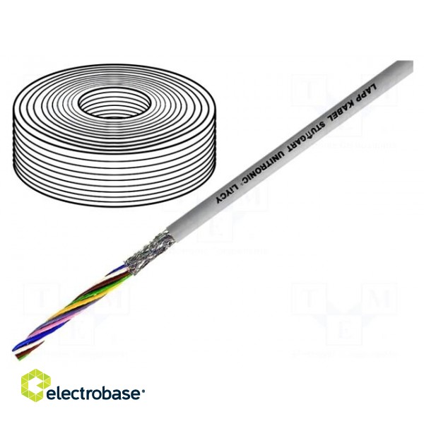 Wire | UNITRONIC® LiYCY | 2x0,14mm2 | tinned copper braid | PVC | grey