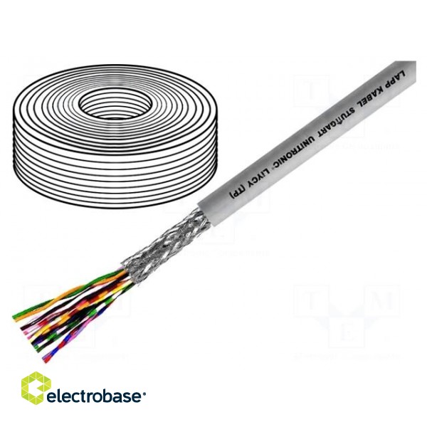 Wire | UNITRONIC® LiYCY (TP) | 2x2x0.14mm2 | PVC | grey | 350V | CPR: Eca