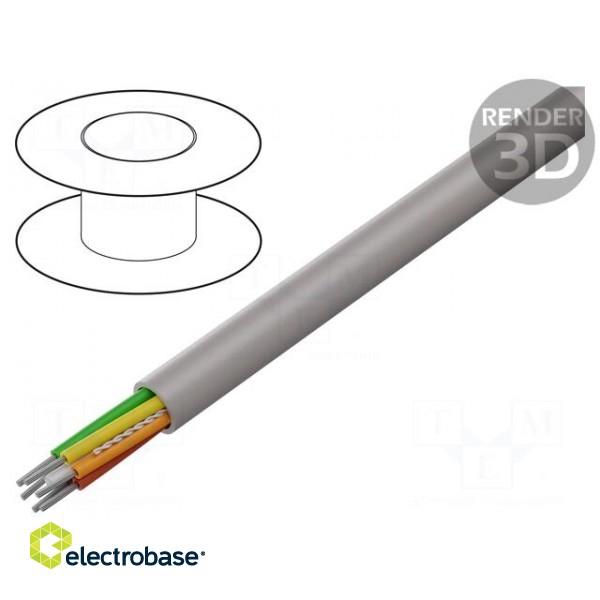 Wire | EcoCable Mini | 6x28AWG | unshielded | 300V | 305m | Cu | stranded