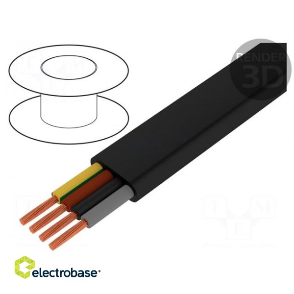 Wire | H07VVH6-F | 4G6mm2 | unshielded | 450V,750V | Cu | stranded | black