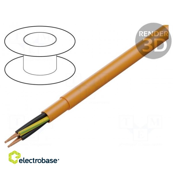 Wire | PUR-ORANGE-JZ | 4G1.5mm2 | unshielded | 300V,500V | Cu | stranded