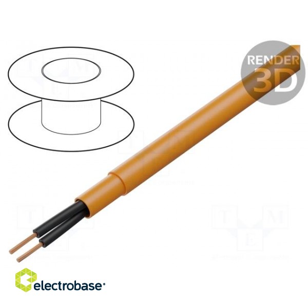 Wire | PUR-ORANGE-OZ | 2x0.75mm2 | unshielded | 300V,500V | Cu | orange