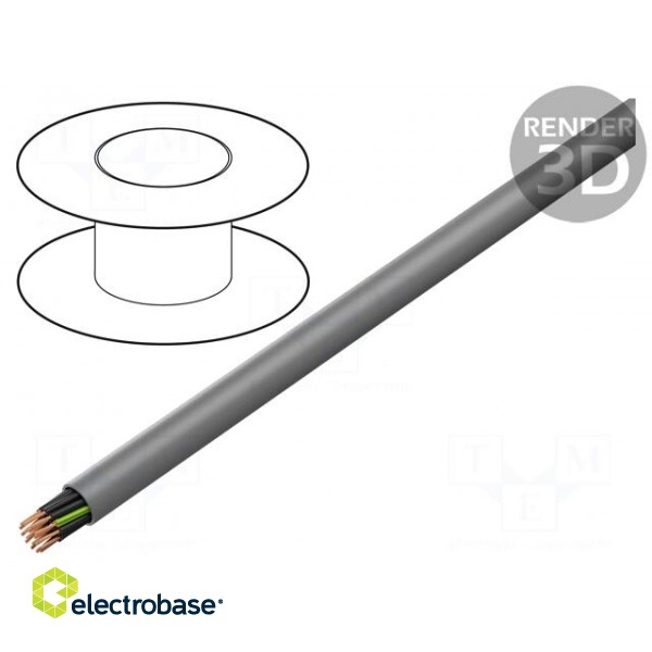 Wire | PURO-JZ | 14G0.5mm2 | unshielded | 300V,500V | Cu | stranded | grey