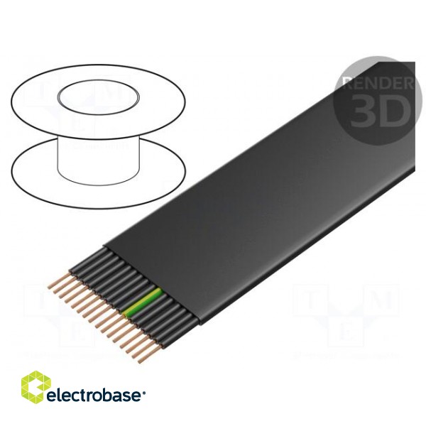 Wire | H07VVH6-F,PVC-Flach | 16G0.75mm2 | unshielded | 450V,750V | Cu