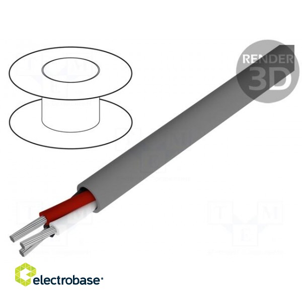 Wire | Alpha Essential C&C | 3x22AWG | unshielded | 300V | 30.5m | Cu