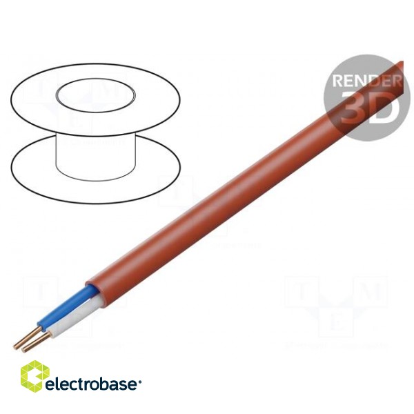 Wire: control cable | HTKSH | 1x2x1mm | Insulation: LSZH | Colour: red