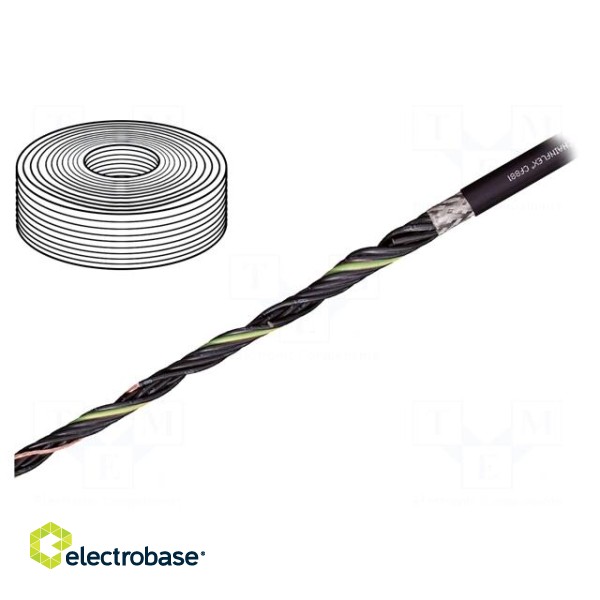 Wire: control cable | chainflex® CF881 | 4G1mm2 | black | stranded | Cu