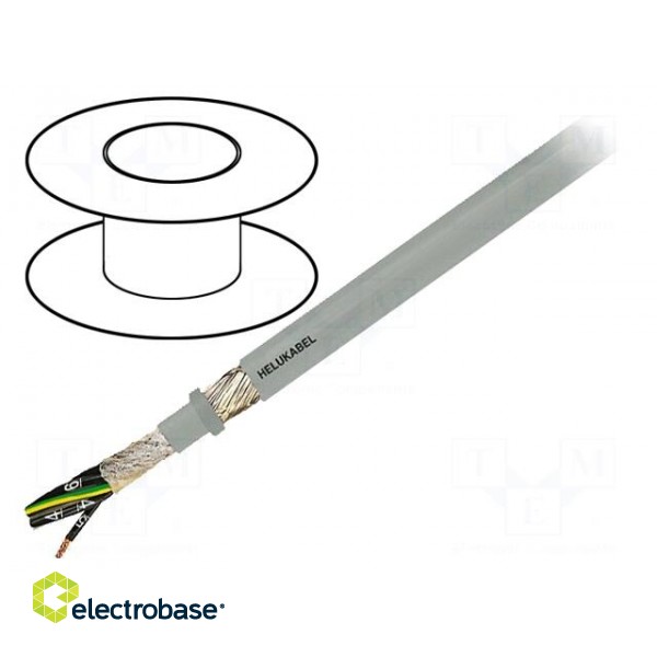 Wire: control cable | JZ-HF-CY | 5G1mm2 | PVC | grey | stranded | Cu | 1mm2