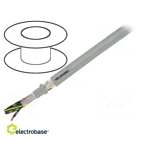 Wire: control cable | PURO-JZ-HF-YCP | 4G0.5mm2 | grey | stranded | Cu
