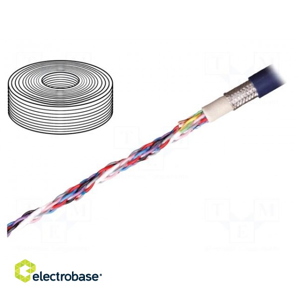 Wire: data transmission | chainflex® CF11 | 2x2x0.25mm2 | blue | Cu