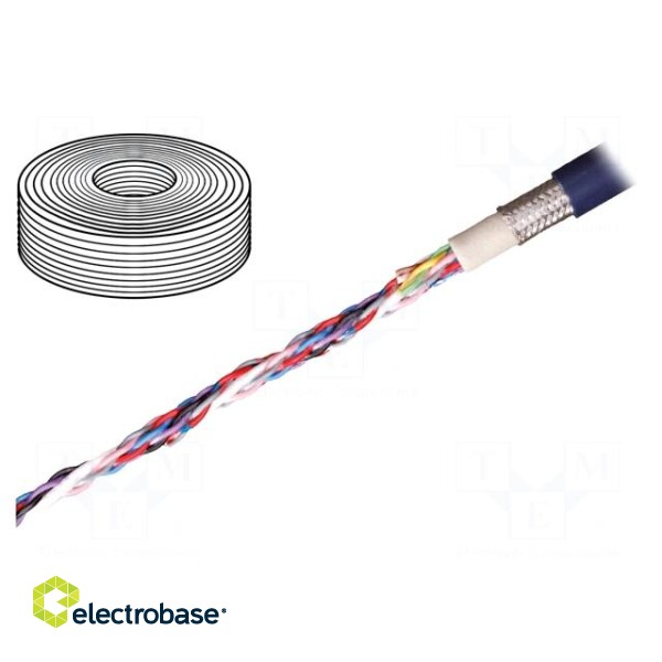 Wire: data transmission | chainflex® CF11 | 8x2x0.34mm2 | blue | Cu