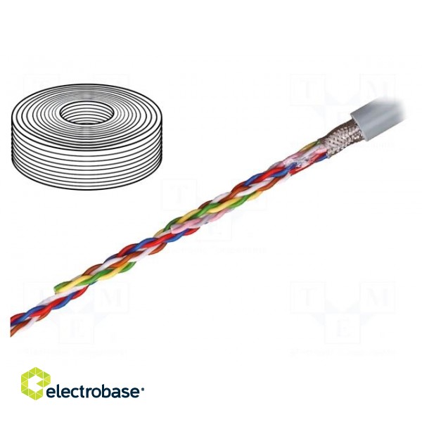 Wire: data transmission | chainflex® CF211 | 2x0.25mm2 | grey | Cu