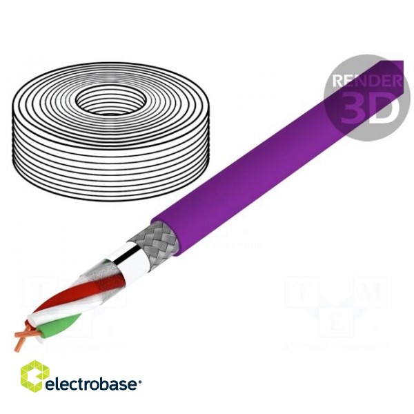 Wire: data transmission | chainflex® CF888 | 2x0,25mm2 | PVC | violet