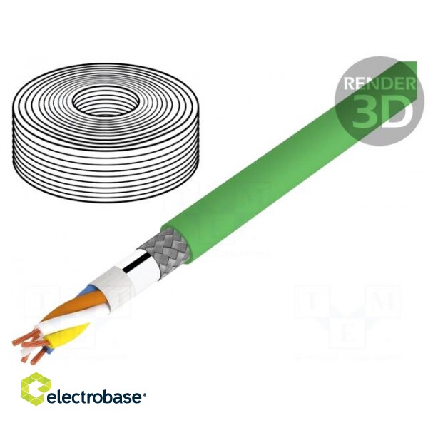 Wire: data transmission | chainflex® CF898 | 4x0,34mm2 | PUR | green