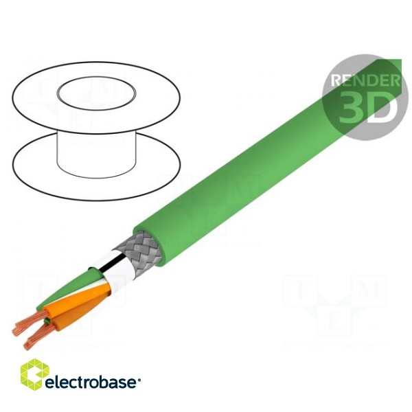 Wire: data transmission | ETHERLINE® Cat.5e | 1x4x26AWG | PUR | green