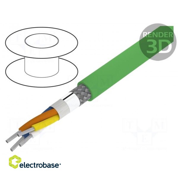 Wire: data transmission | HELUKAT® PROFInet C | 2x2x22AWG | PUR