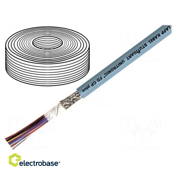 Wire: data transmission | UNITRONIC® FD CP plus | 10x0.34mm2 | grey