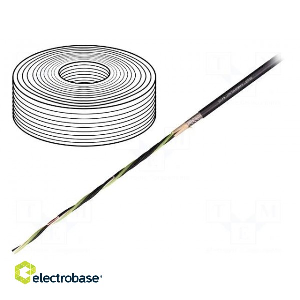 Wire: motor | chainflex® CF31 | 4G1.5mm2 | black | stranded | Cu | PVC