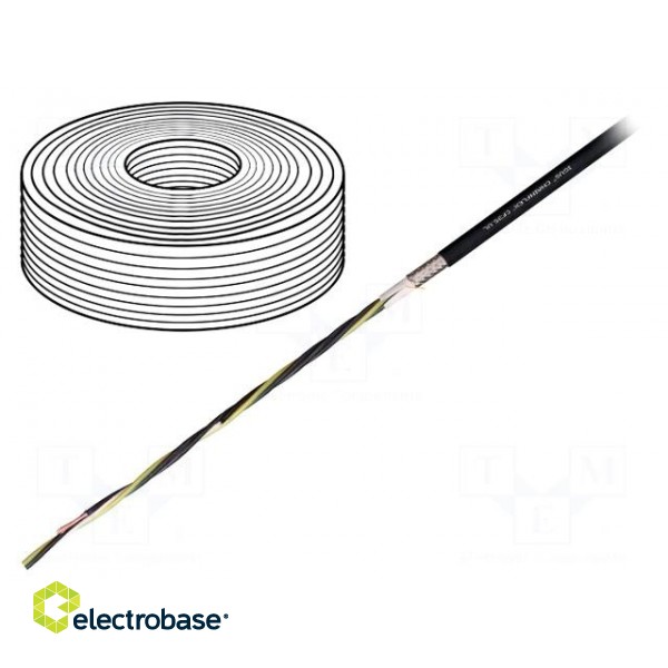 Wire: motor | chainflex® CF35.UL | 4G1,5mm2 | TPE | black | stranded | Cu