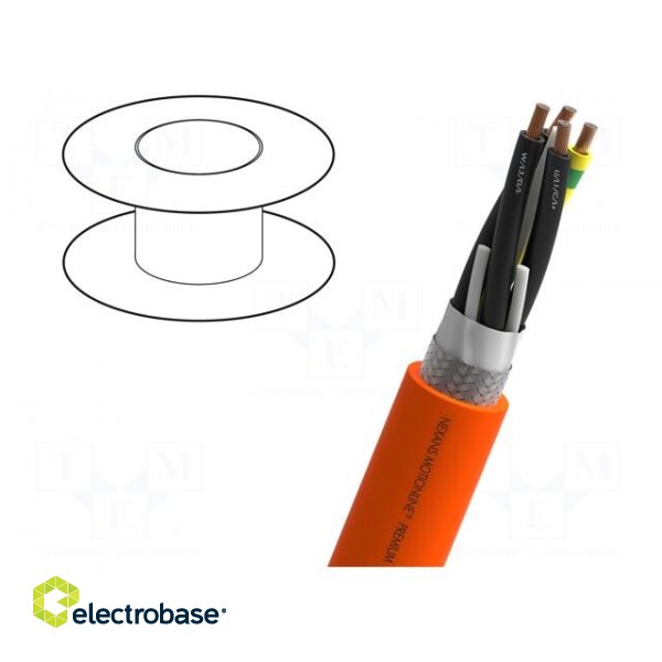 Wire: servo drive | MOTIONLINE® PREMIUM | 4G1.5mm2 | orange | Cu | PUR image 1