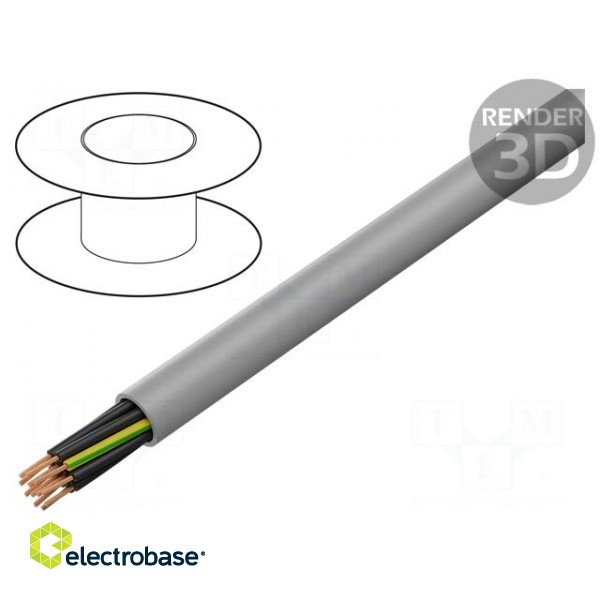 Wire: control cable | chainflex® CF130.UL | 12G1mm2 | PVC | grey | Cu