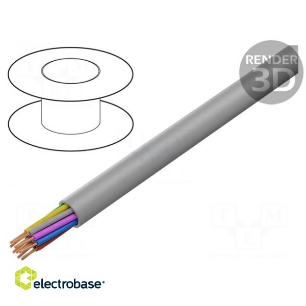 Wire: control cable | chainflex® CF130.UL | 12x0.25mm2 | PVC | grey