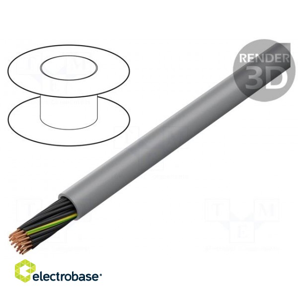 Wire: control cable | chainflex® CF130.UL | 25G1mm2 | PVC | grey | Cu