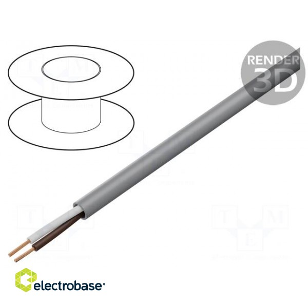 Wire: control cable | chainflex® CF130.UL | 2x0,75mm2 | PVC | grey