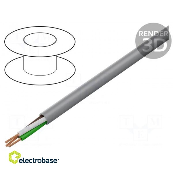 Wire: control cable | chainflex® CF130.UL | 3G0.75mm2 | PVC | grey