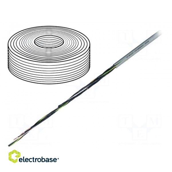 Wire: control cable | chainflex® CF130.UL | 4G1mm2 | PVC | grey | Cu