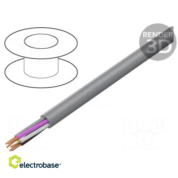 Wire: control cable | chainflex® CF130.UL | 7x0.25mm2 | PVC | grey