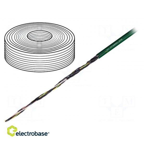 Wire: control cable | chainflex® CF5 | 15x0.34mm2 | PVC | green | Cu