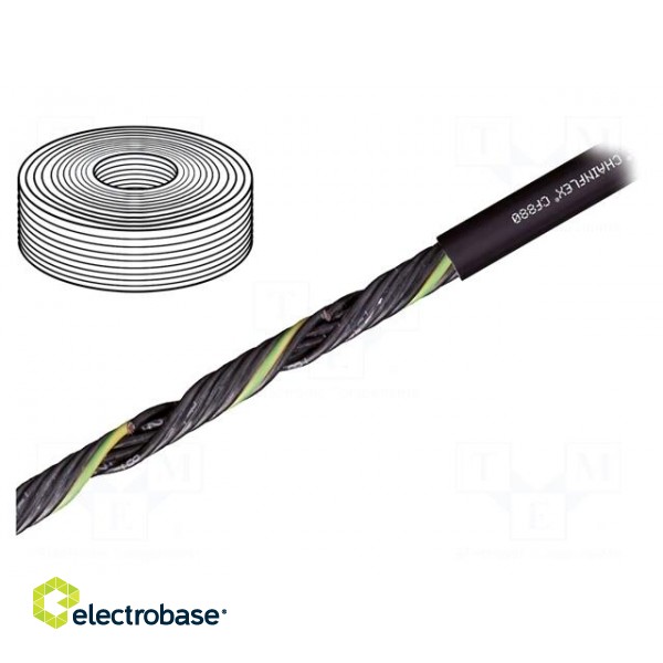 Wire: control cable | chainflex® CF880 | 4G1,5mm2 | PVC | black | Cu