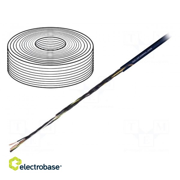 Wire: control cable | chainflex® CF9 | 2x0,5mm2 | TPE | black | Cu | 5mm