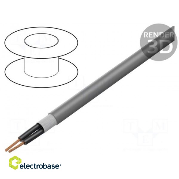 Wire: control cable | ÖLFLEX® FD 855 P | 2x0.5mm2 | PUR | grey | Cu