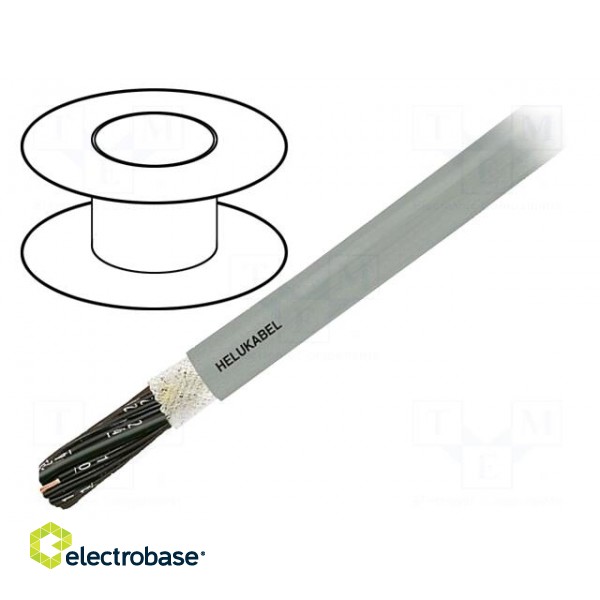 Wire: control cable | OZ-HF | 2x0,75mm2 | PVC | grey | stranded | Cu