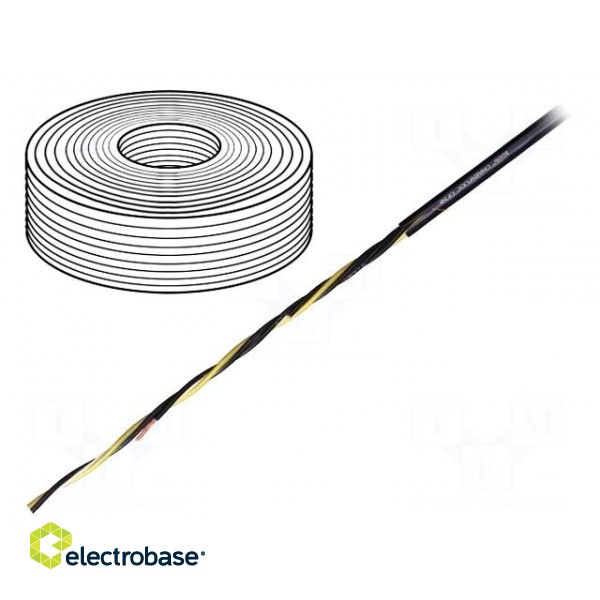 Wire: motor | chainflex® CF30 | 4G1,5mm2 | PVC | black | stranded | Cu