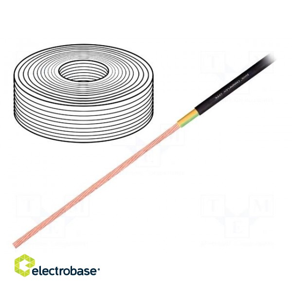 Wire: motor | chainflex® CFPE | 1G6mm2 | black | stranded | Cu | -35÷90°C