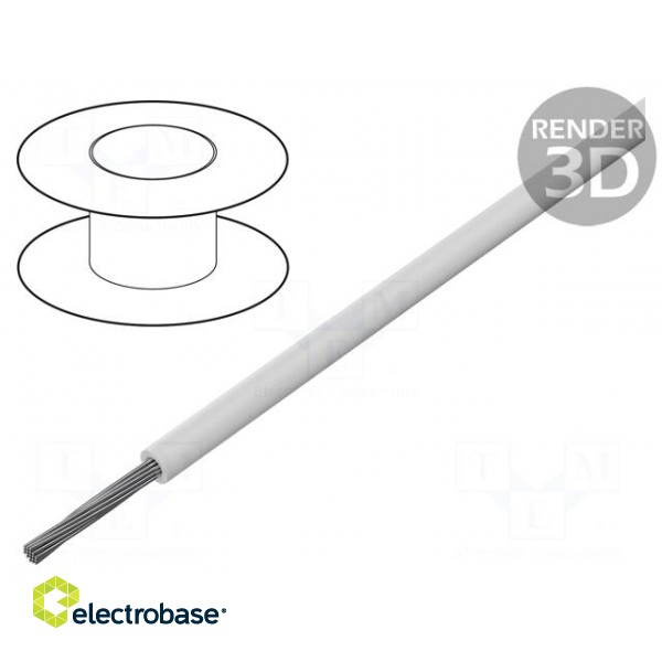 Wire | ÖLFLEX® HEAT 180 SiD | solid | Cu | 0.75mm2 | silicone | white