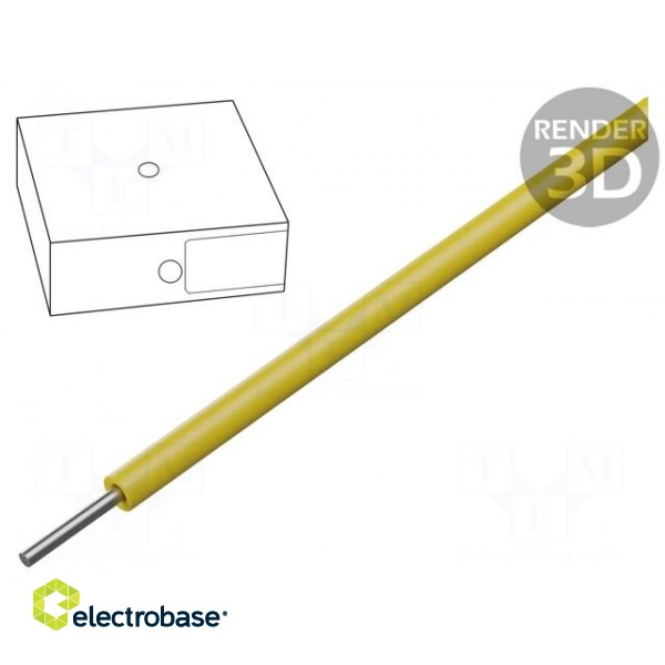 Wire | SiD | 1x1.5mm2 | solid | Cu | silicone | yellow | -60÷180°C | 100m