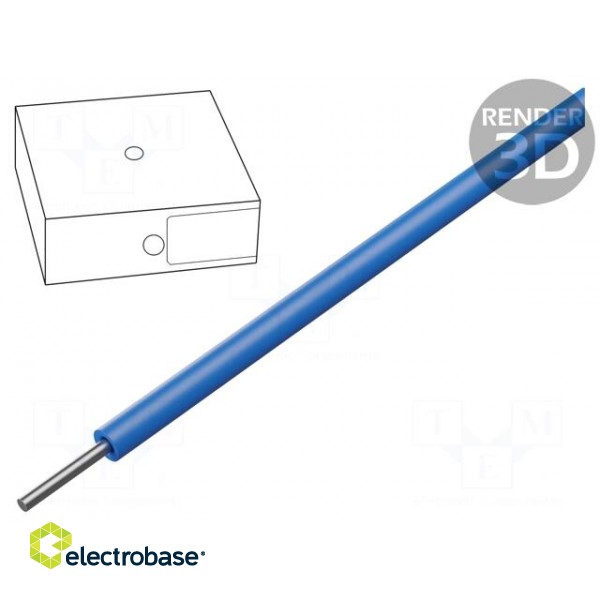 Wire | SiD | 1x1mm2 | solid | Cu | silicone | blue | -60÷180°C | 300V,500V