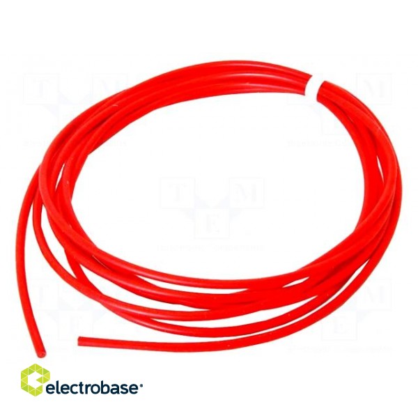 Wire | stranded | Cu | silicone | red | 150°C | 3kV | 3m | 18AWG | elastic image 2