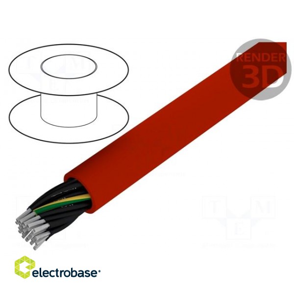 Wire | ÖLFLEX® HEAT 180 SiHF | 24G1.5mm2 | Cu | stranded | silicone